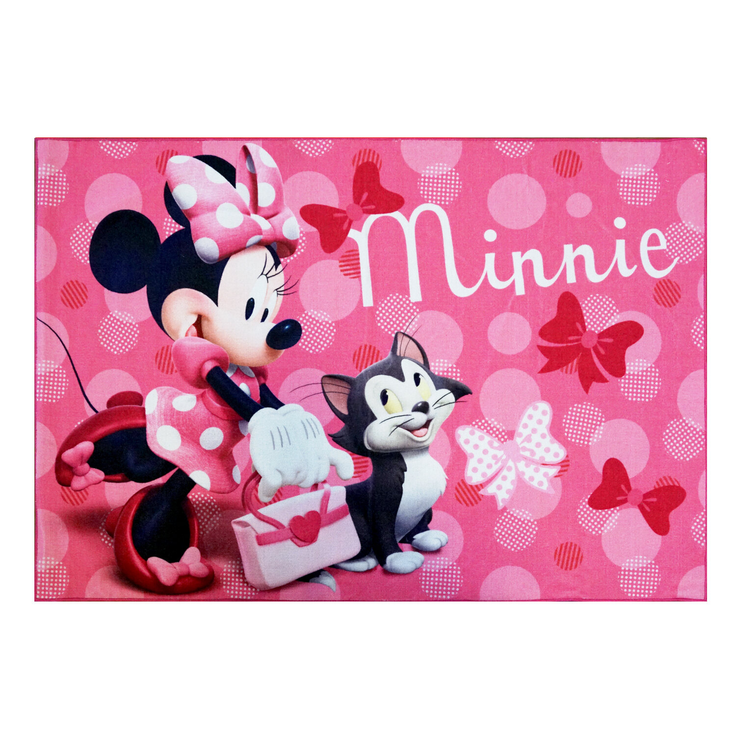 Disney Minnie Mouse Polyester Pink Kids Rug