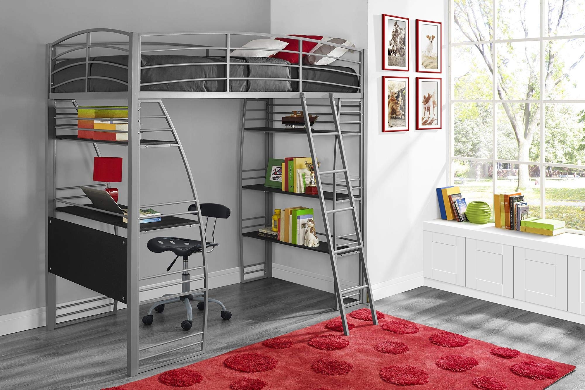 Twin xl loft bed deals with desk