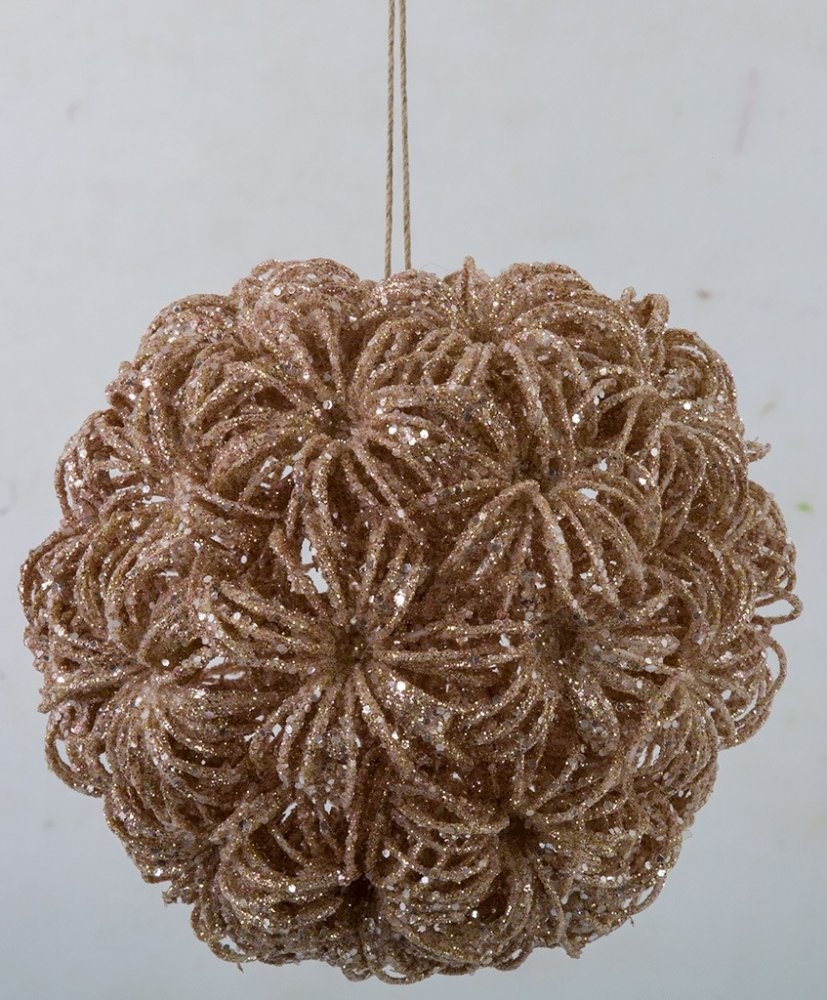 Earthflora's 5 Inch Glittered Rose Gold Jellyfish Ball ...