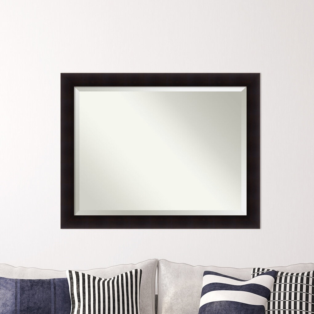 Espresso Wood Frame Accent Mirror