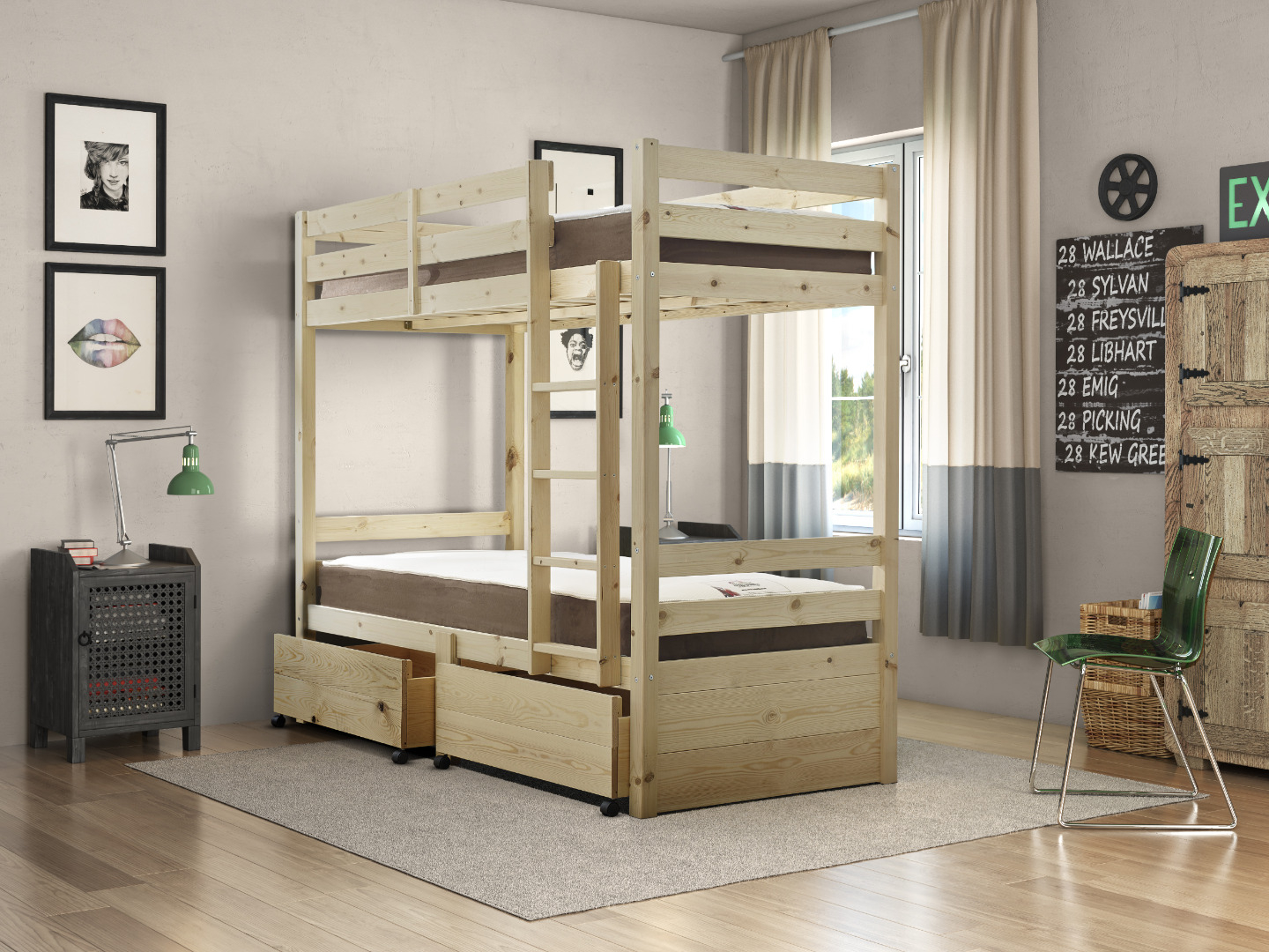 heavy duty bunk beds with storage