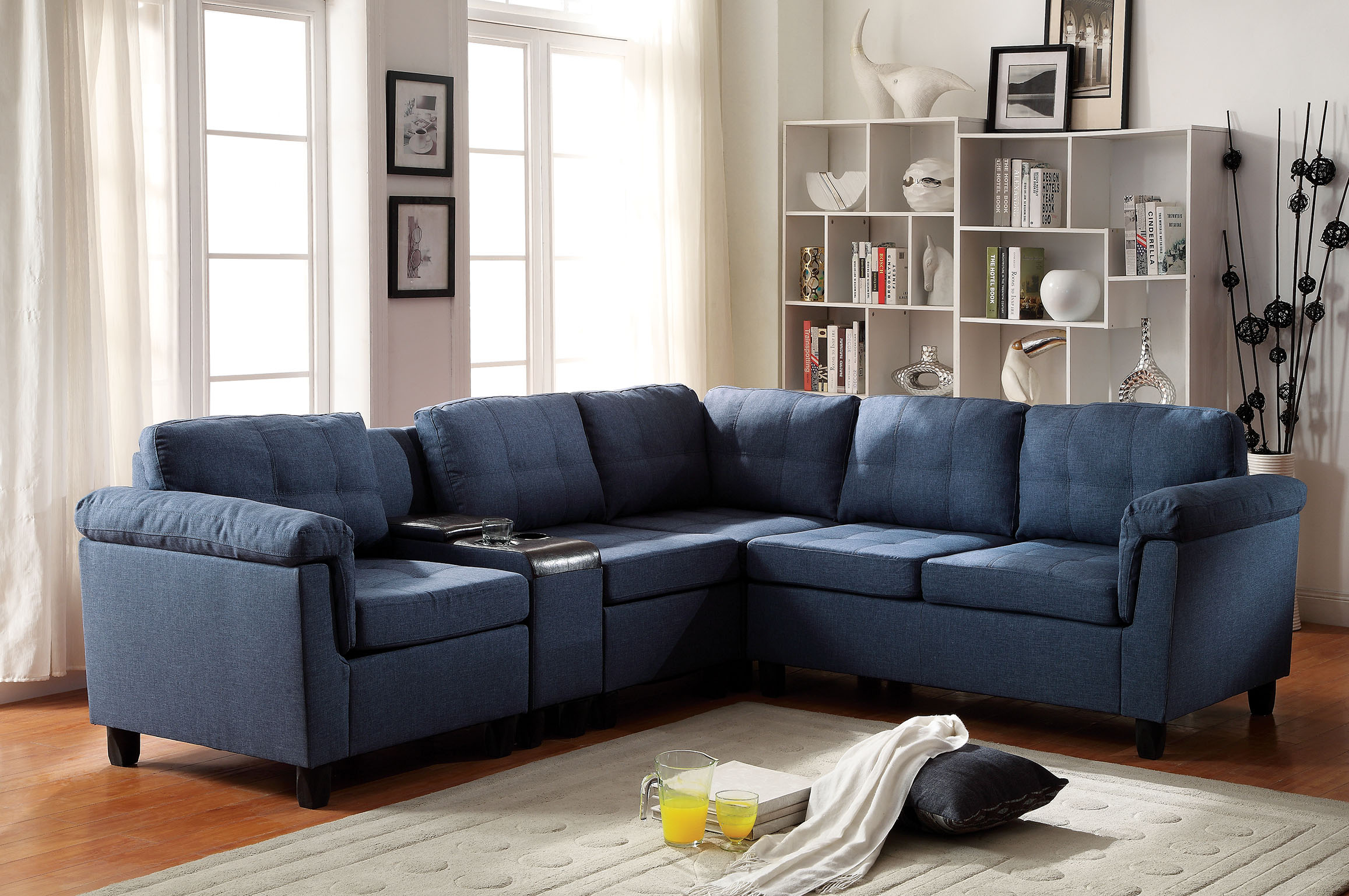 navy blue sectional sofa bed