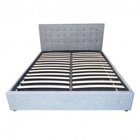 Fabric Gas Lift Storage Bed Frame Queen Light Grey SB031