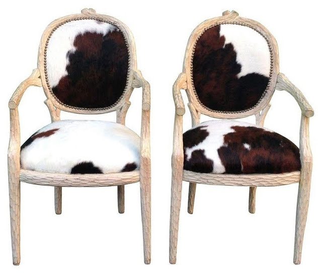 faux cowhide dining chairs