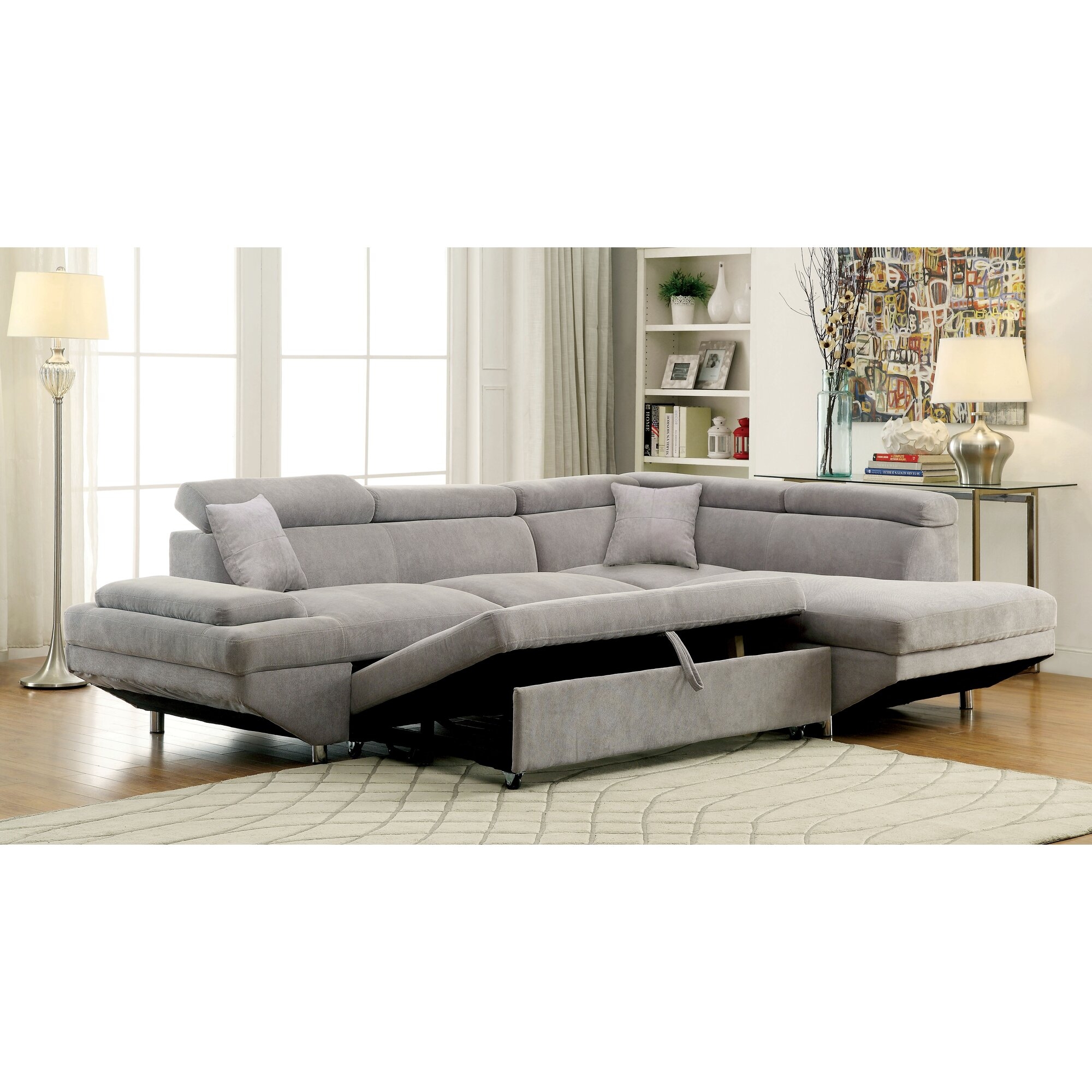Foreman Sectional Sofa Pull Out Sofa Bed Sleeper 