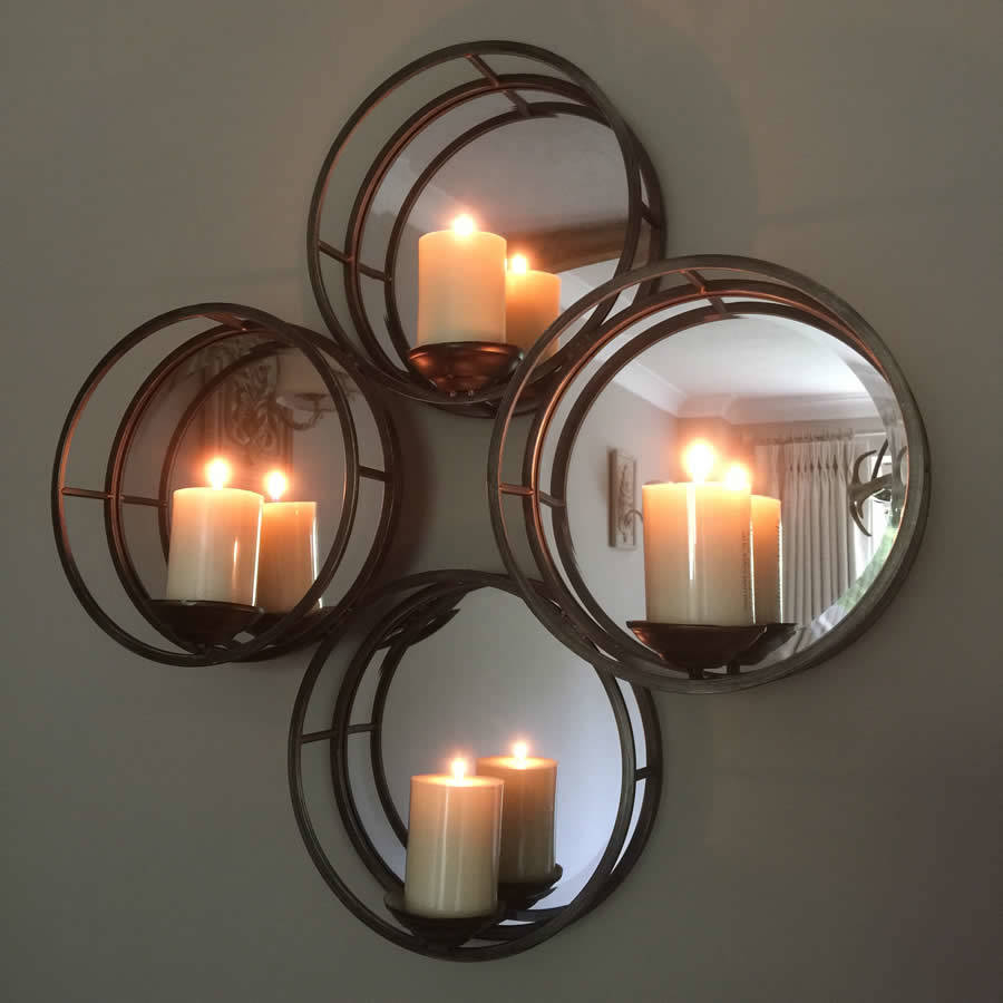 Mirror Candle Wall Sconce Visualhunt, Mirrored Candle Holders Wall