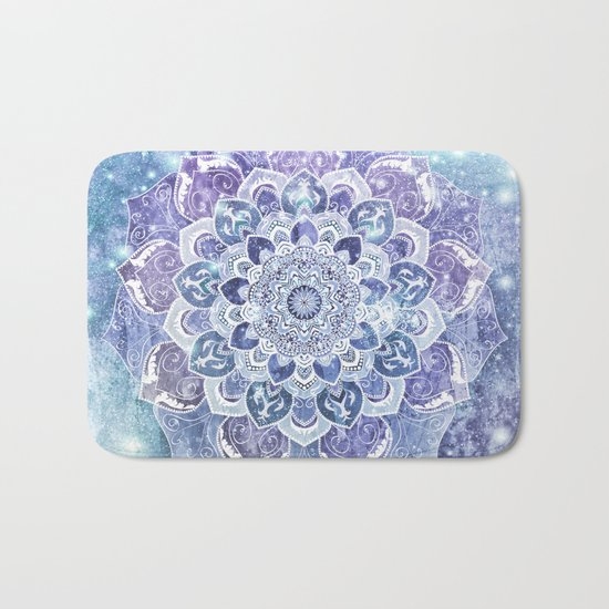 FREE YOUR MIND in Blue Bath Mat by Nika |