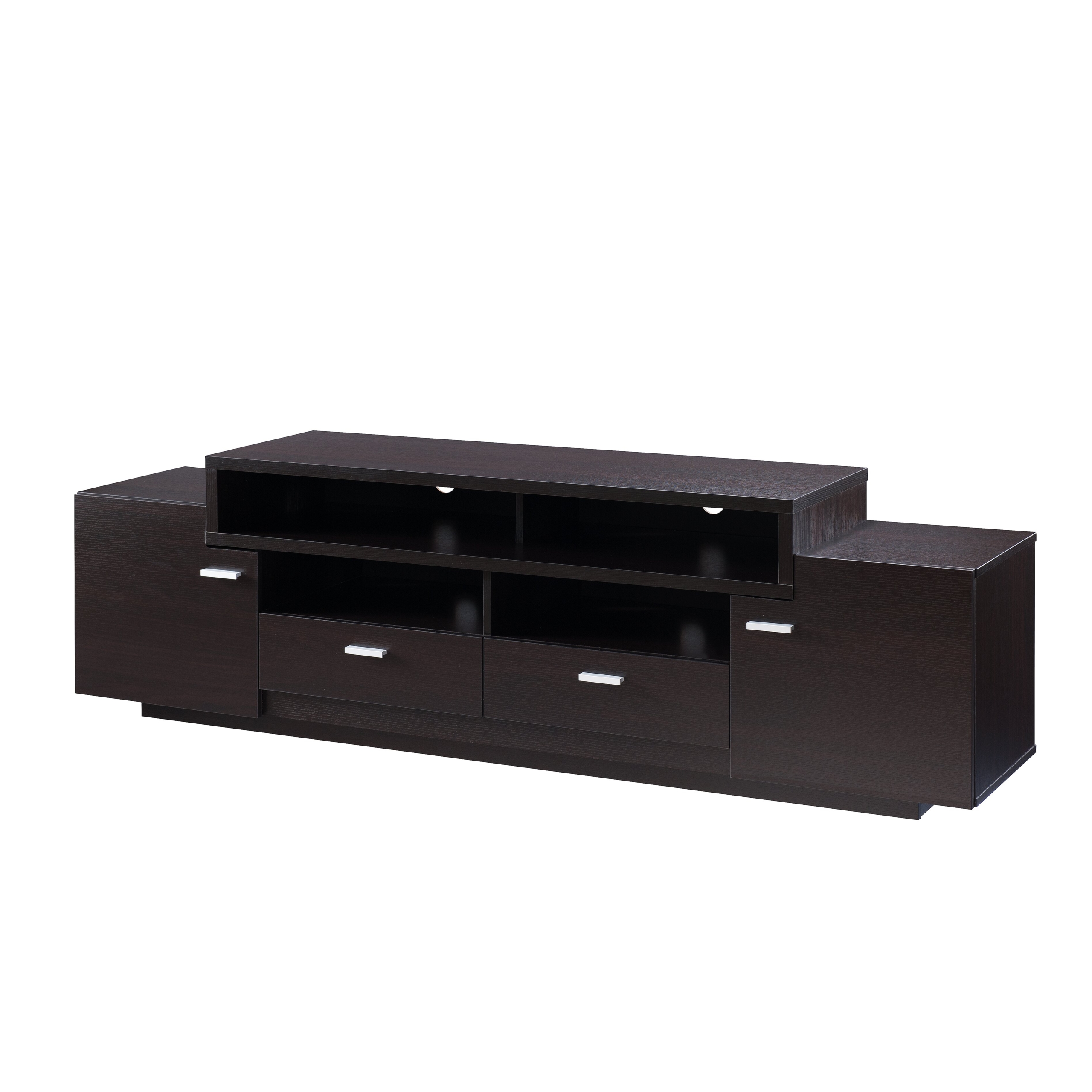 Furniture of America Braswell 72" TV Stand in Cappuccino
