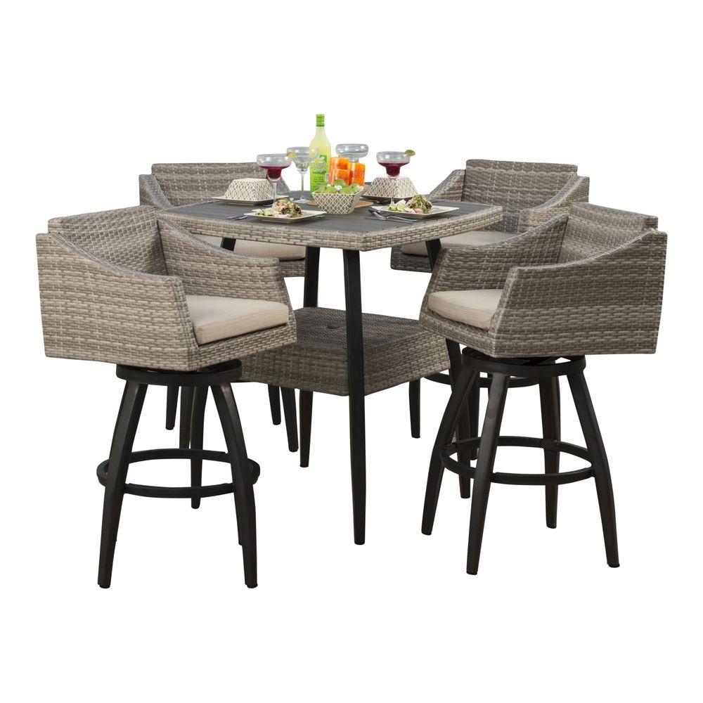 Furniture: Traditional Bar Height Patio Set For Stylish ...