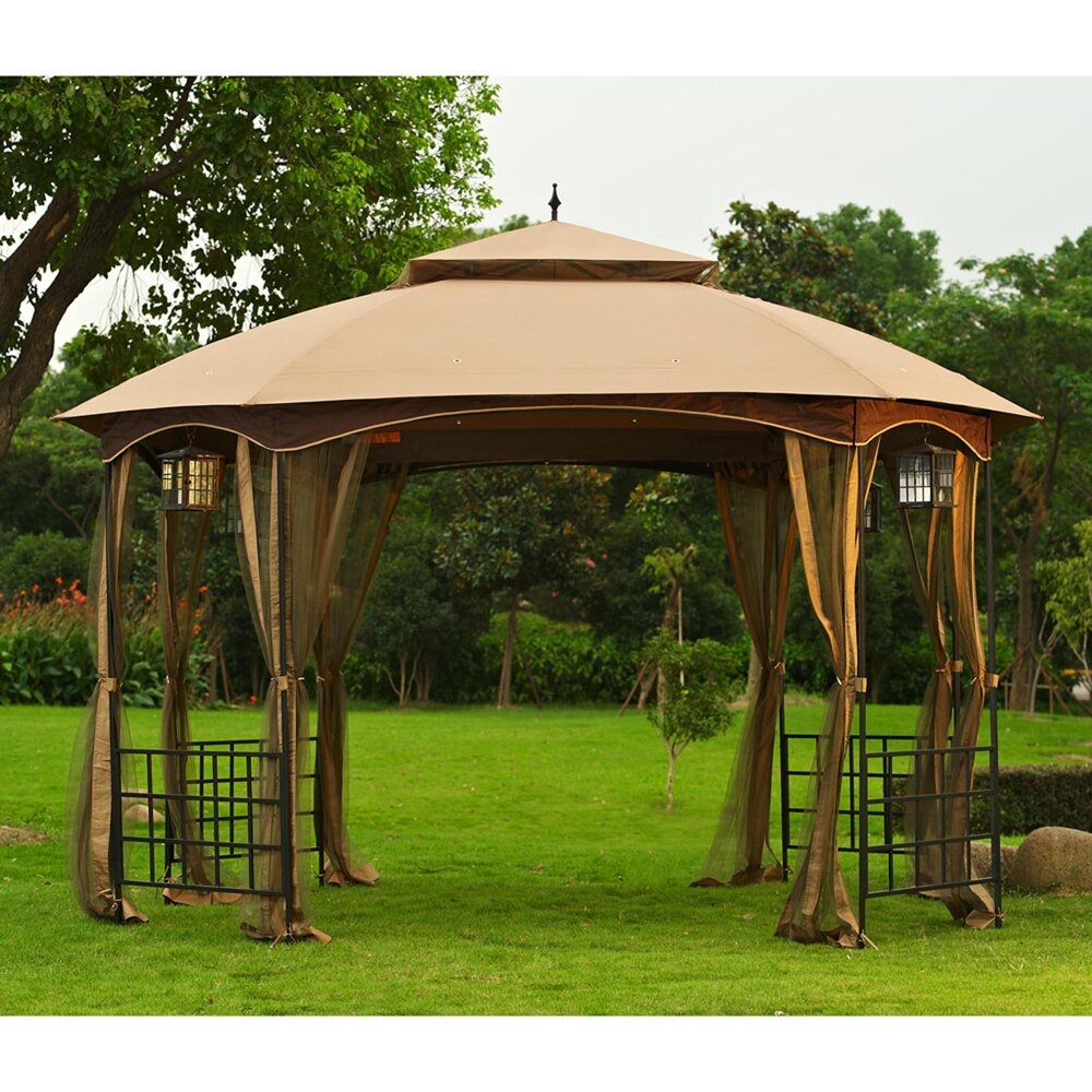 Gazebo Canopy Patio Outdoor Mosquito Netting Shade Pergola ...