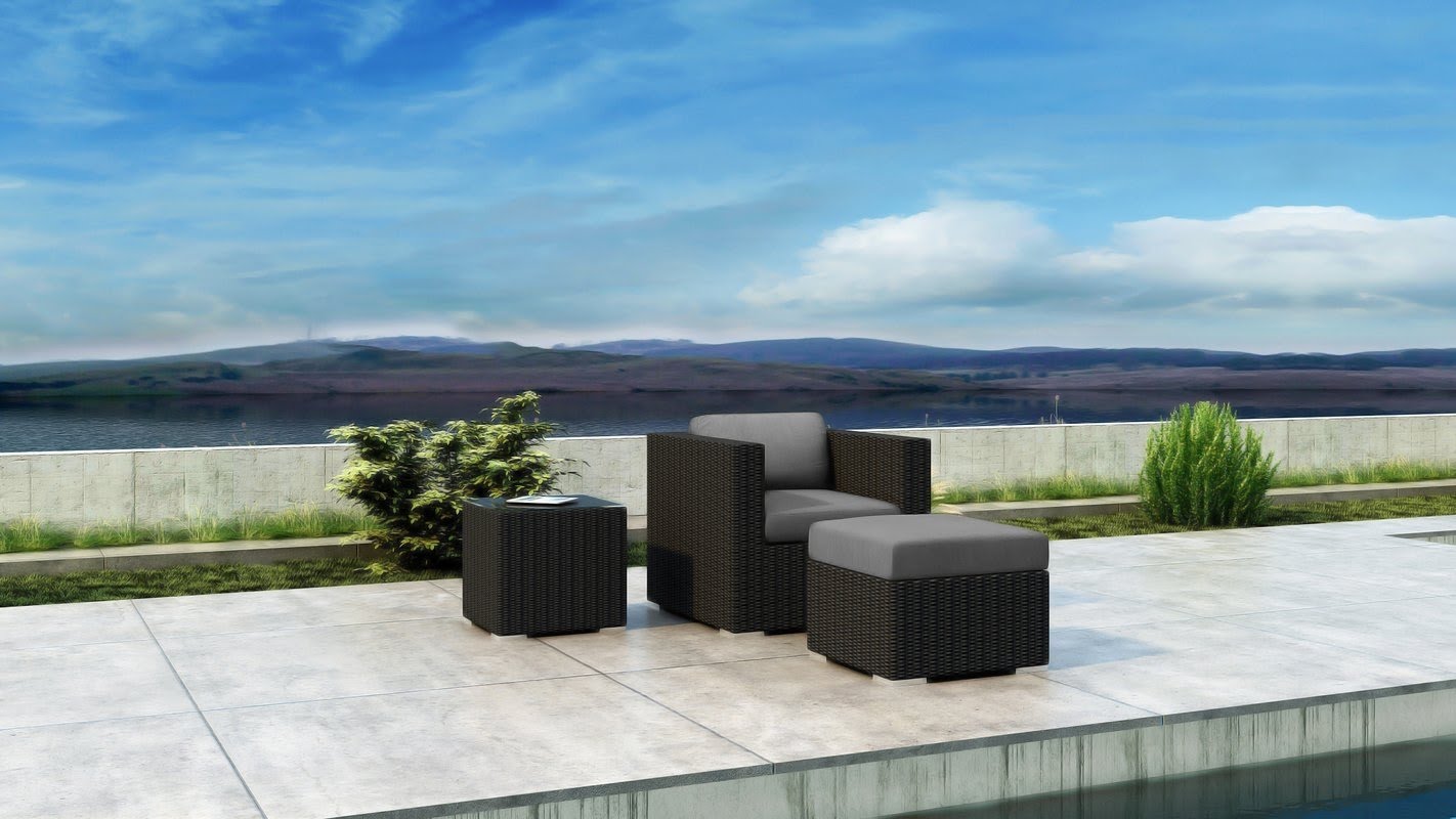 Glendale 3 Piece Patio Chair with Sunbrella Cushion