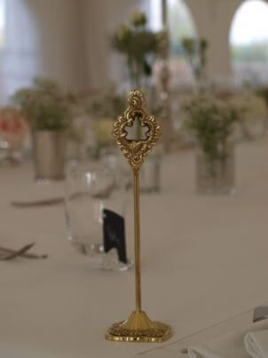 gold table holders