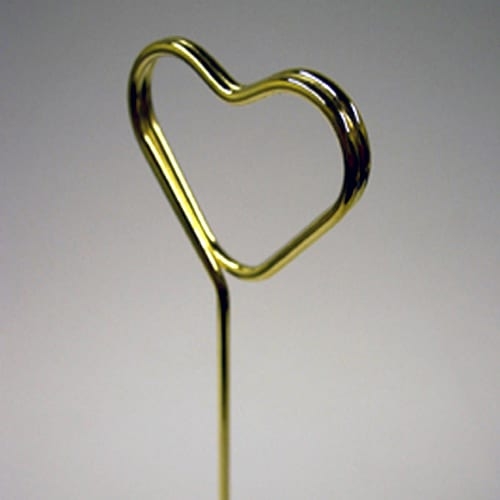 Gold Heart Swirl Table Number Holders - Choice of Pack