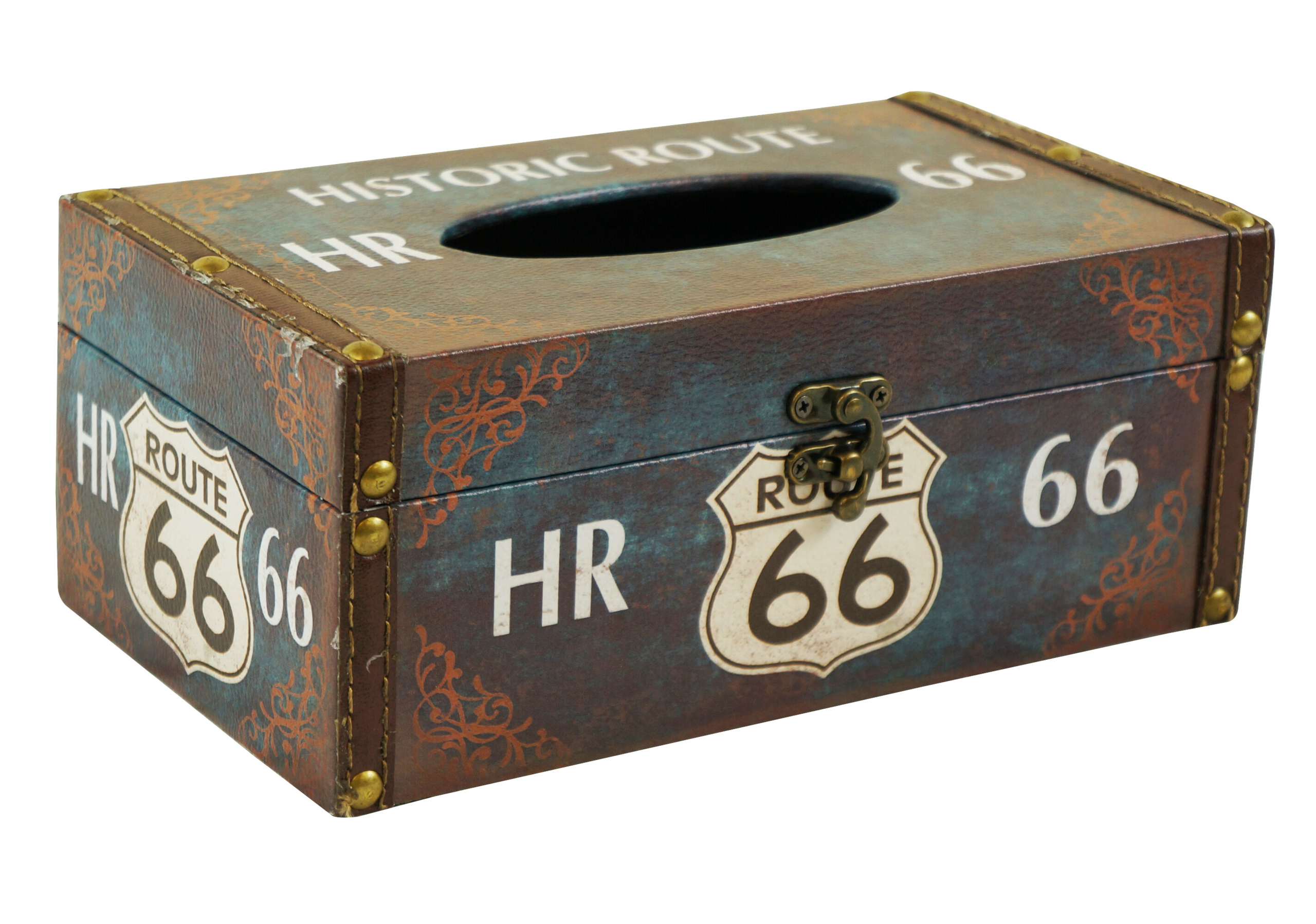 Hallberg Historic Route 66 Tissue Box Cover