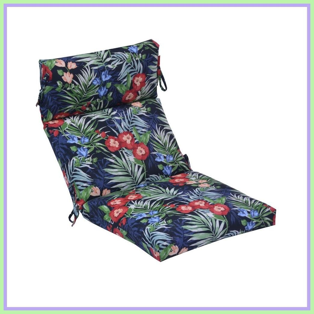 Hampton Bay Outdoor Dining Seat Pad Cushions Sky Tropical Weather Resistant New 