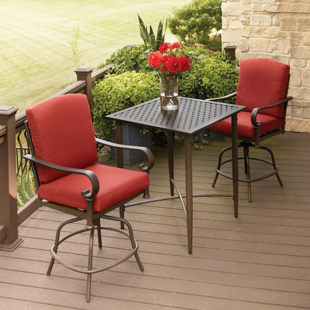 Hampton Bay Oak Cliff 3-Piece Metal Outdoor Balcony Height ...