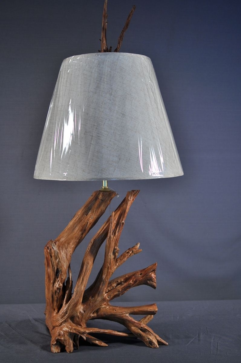 driftwood bedside lamps