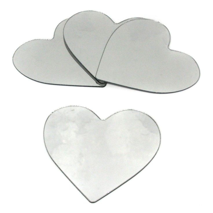Heart Peel and Stick Mirror - Set of 4 at