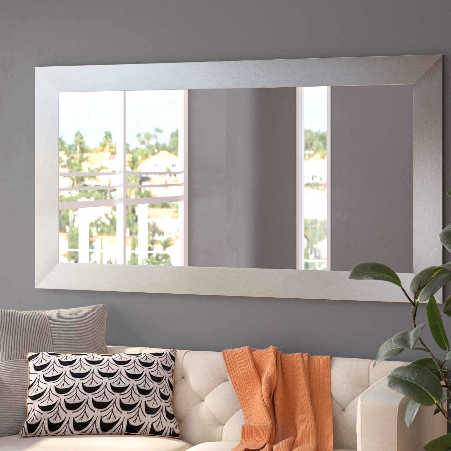 Hecuba Rectangle Full Length Wood Framed Mirror