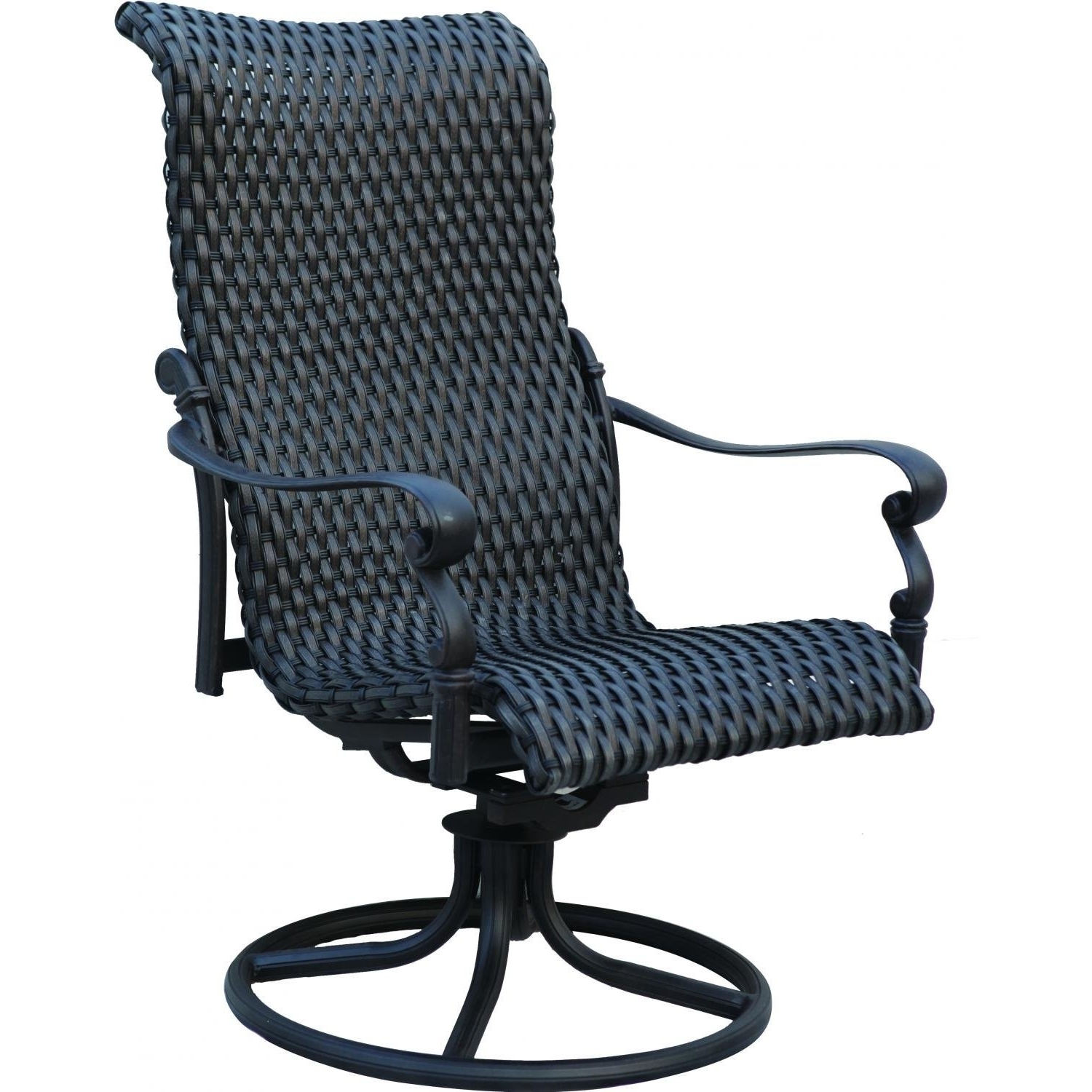 outdoor high back swivel rocker