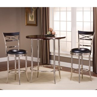 Hillsdale Maddox 3 Piece Bar Height Bistro Set with ...