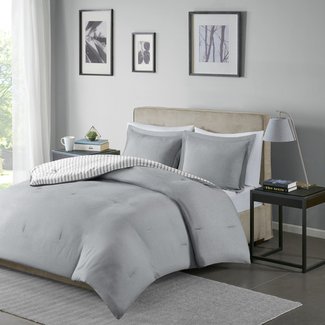 Holton Stripe Down Alternative Reversible Comforter Set
