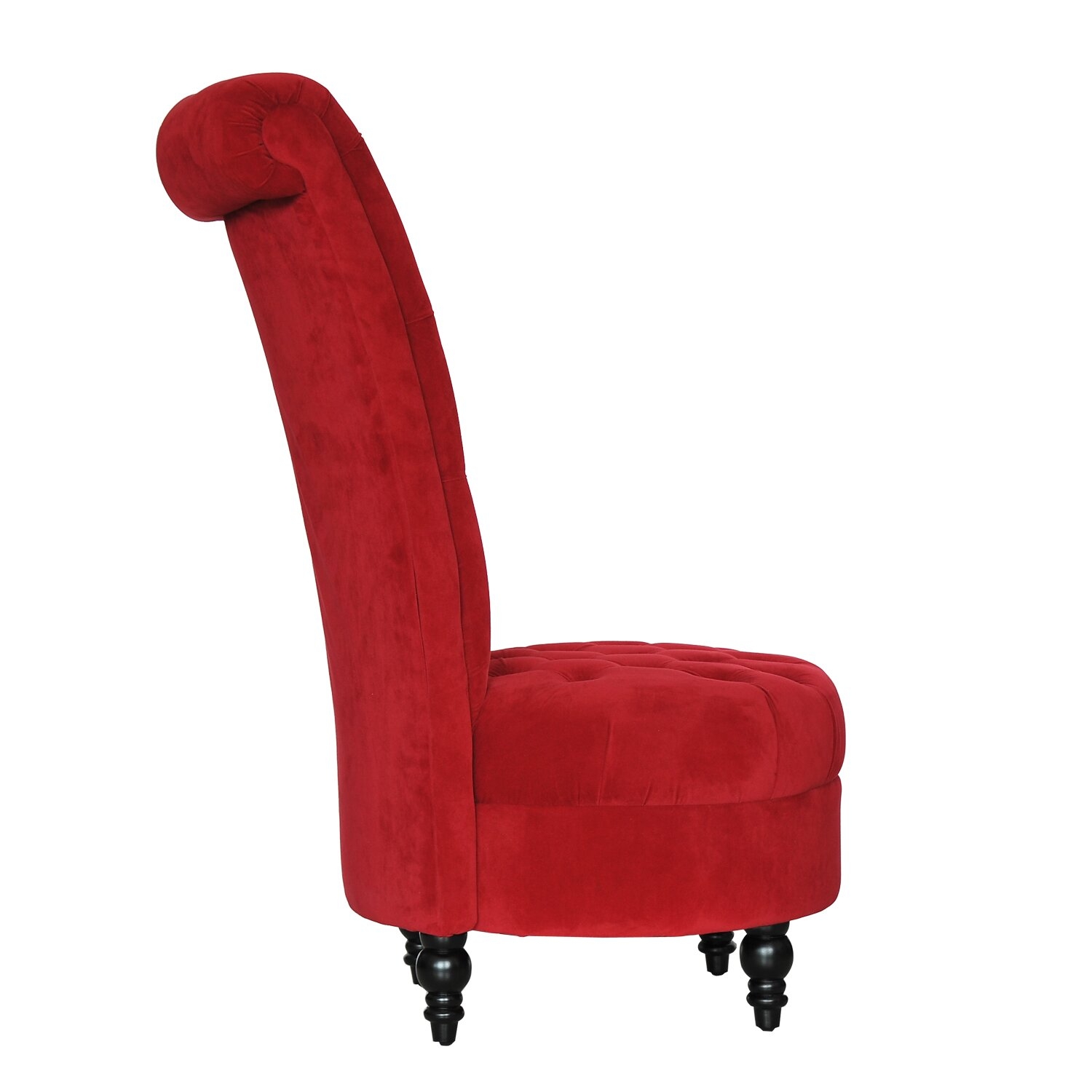 HomCom Tufted High Back Velvet Side Chair & Reviews |