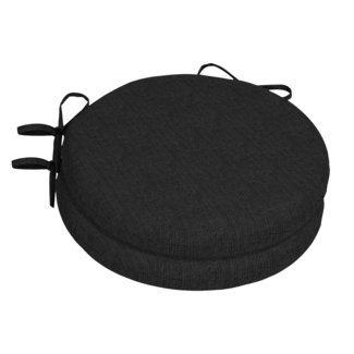 Home Decorators Collection Sunbrella Canvas Black Round ...