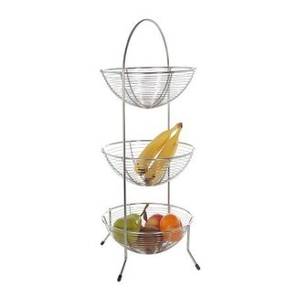 Howards Storage World | 3 Tier Chrome Fine Wire Fruit