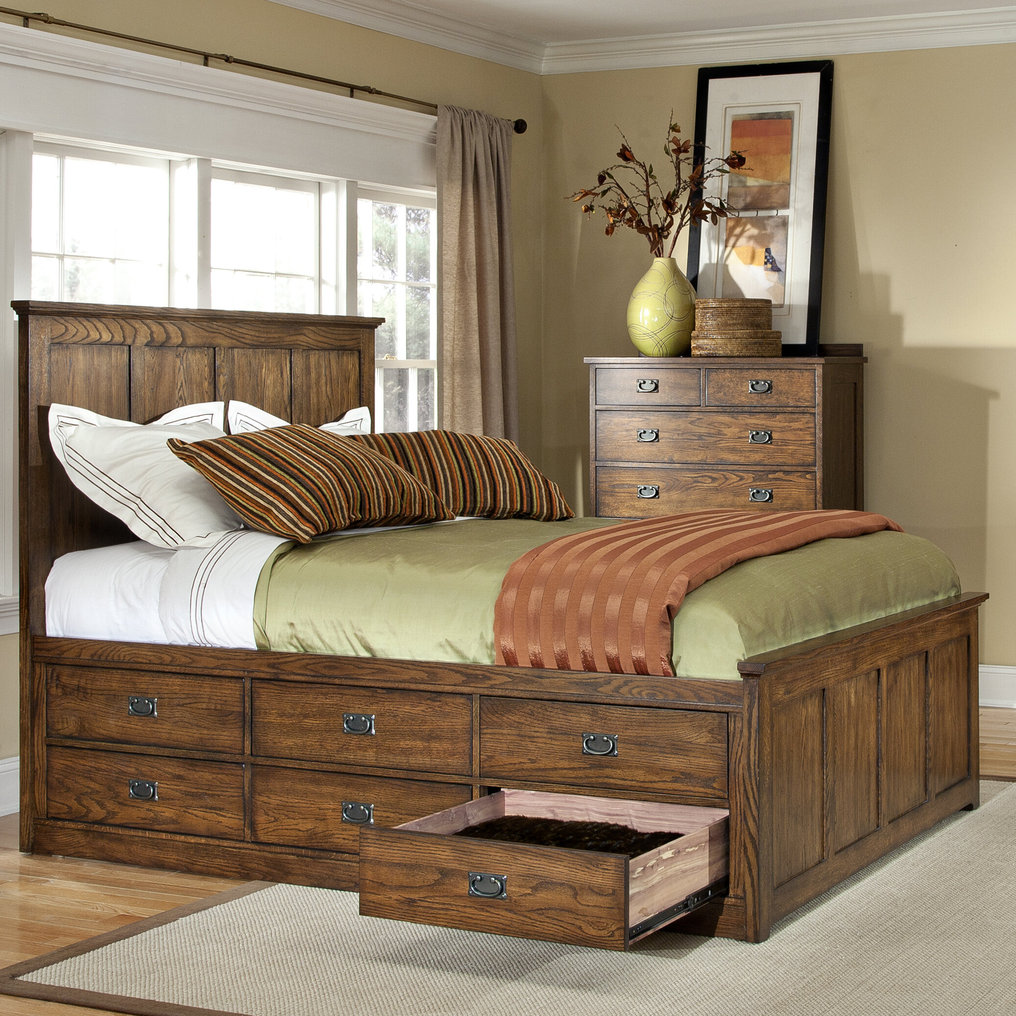 Bed With Drawers Underneath Visualhunt, King Single Bed Frame With Drawers Underneath