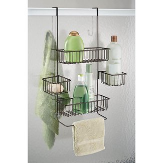 InterDesign Metalo Bathroom Over Door Shower Caddy ...
