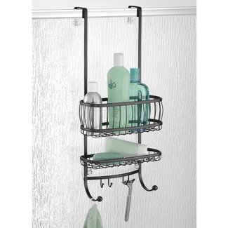 InterDesign York Lyra Bathroom Over the Door Shower Caddy ...
