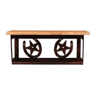 Iron Horse Shoe and Star Towel Rack