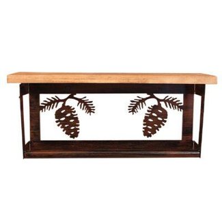 Iron Pine Cone 20" Towel Rack