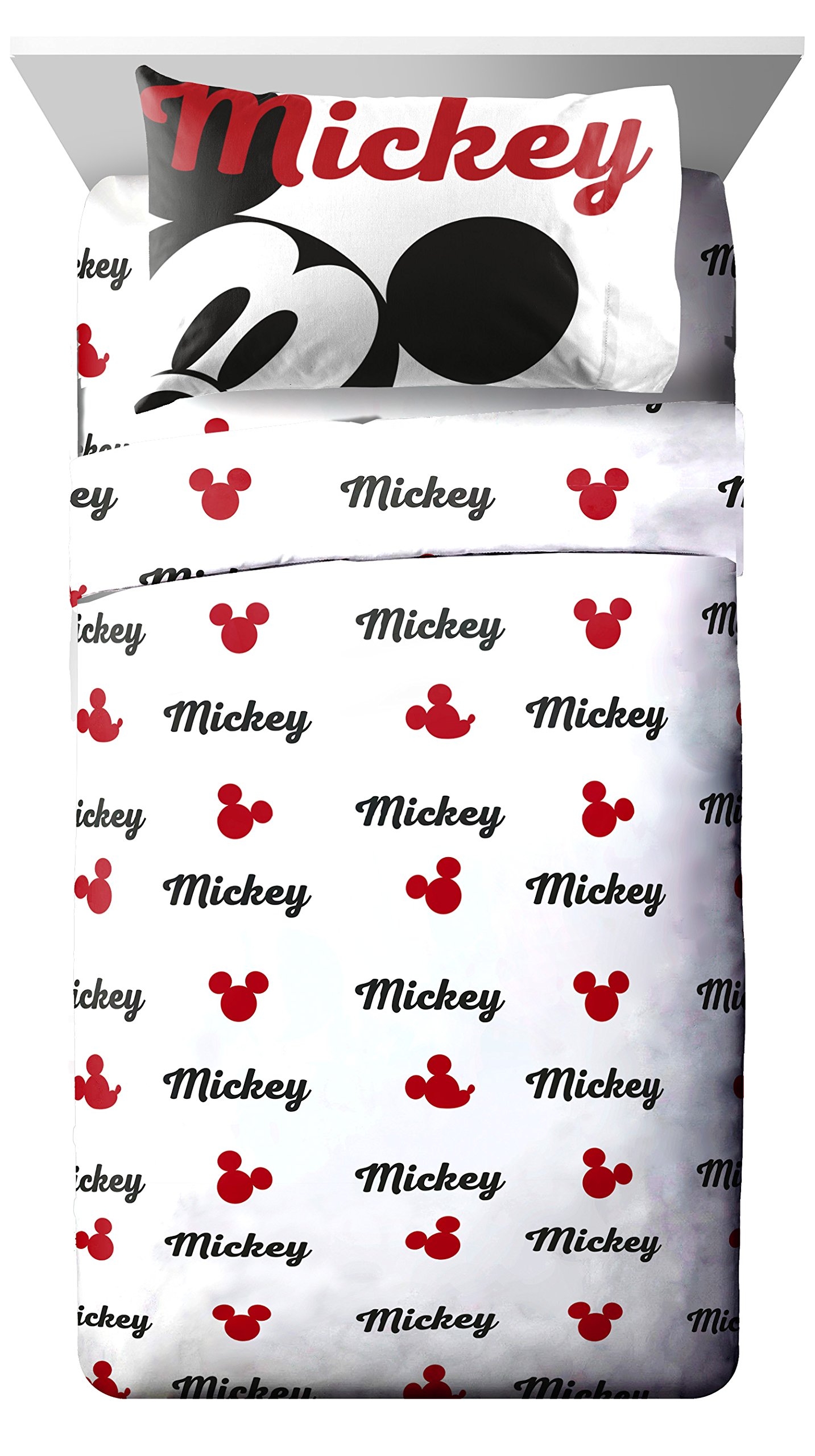 Jay Franco Mickey Mouse Retro Reloaded 4 Piece Full Sheet Set,