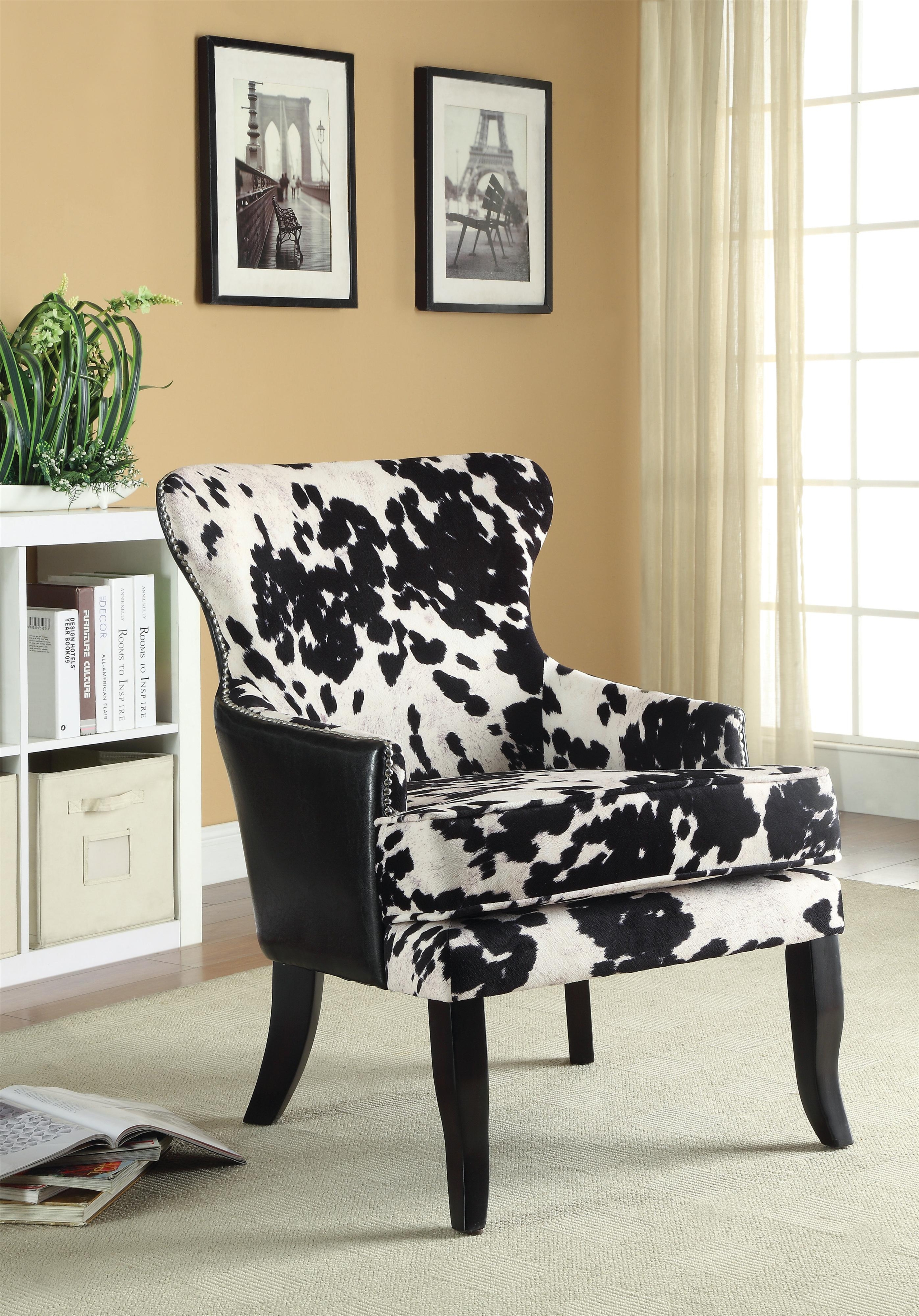 Jeremy Cowhide Print Accent Chair