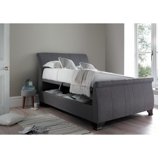 Kaydian Middleton Grey Ottoman King Size Sleigh Bed