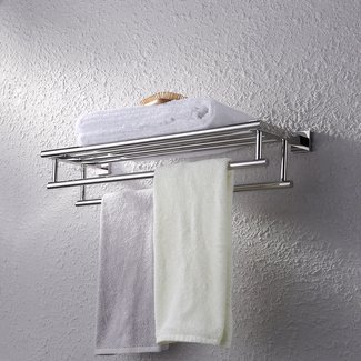 KES Stainless Steel Bath Towel Rack Bathroom Shelf with ...