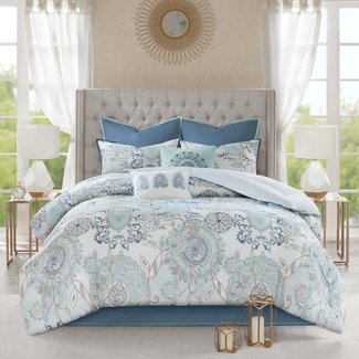 50 Light Blue Comforter Set You Ll Love In 2020 Visual Hunt