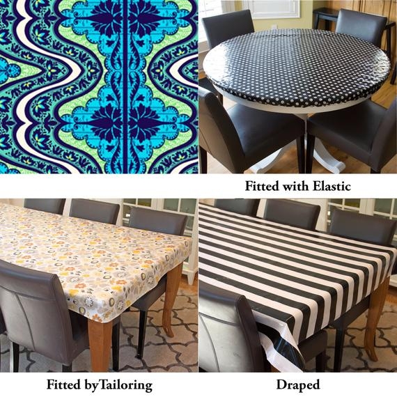 Laminated cotton aka oilcloth tablecloth by compelledtocraft