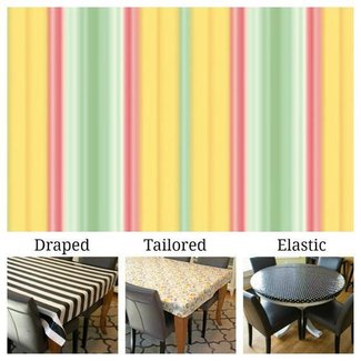 Laminated cotton aka oilcloth tablecloth custom size and fit