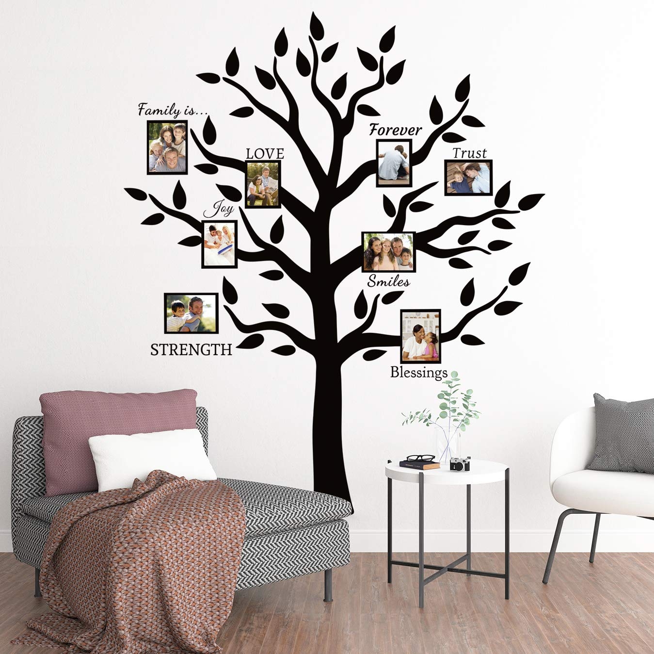 2 Sheets Family is Everything Wall Decal with Enjoy The Little Things Vinyl Wall Decor Inspiration Wall Art Sayings Vinyl Sticker Decor of Living Room Home Decor 