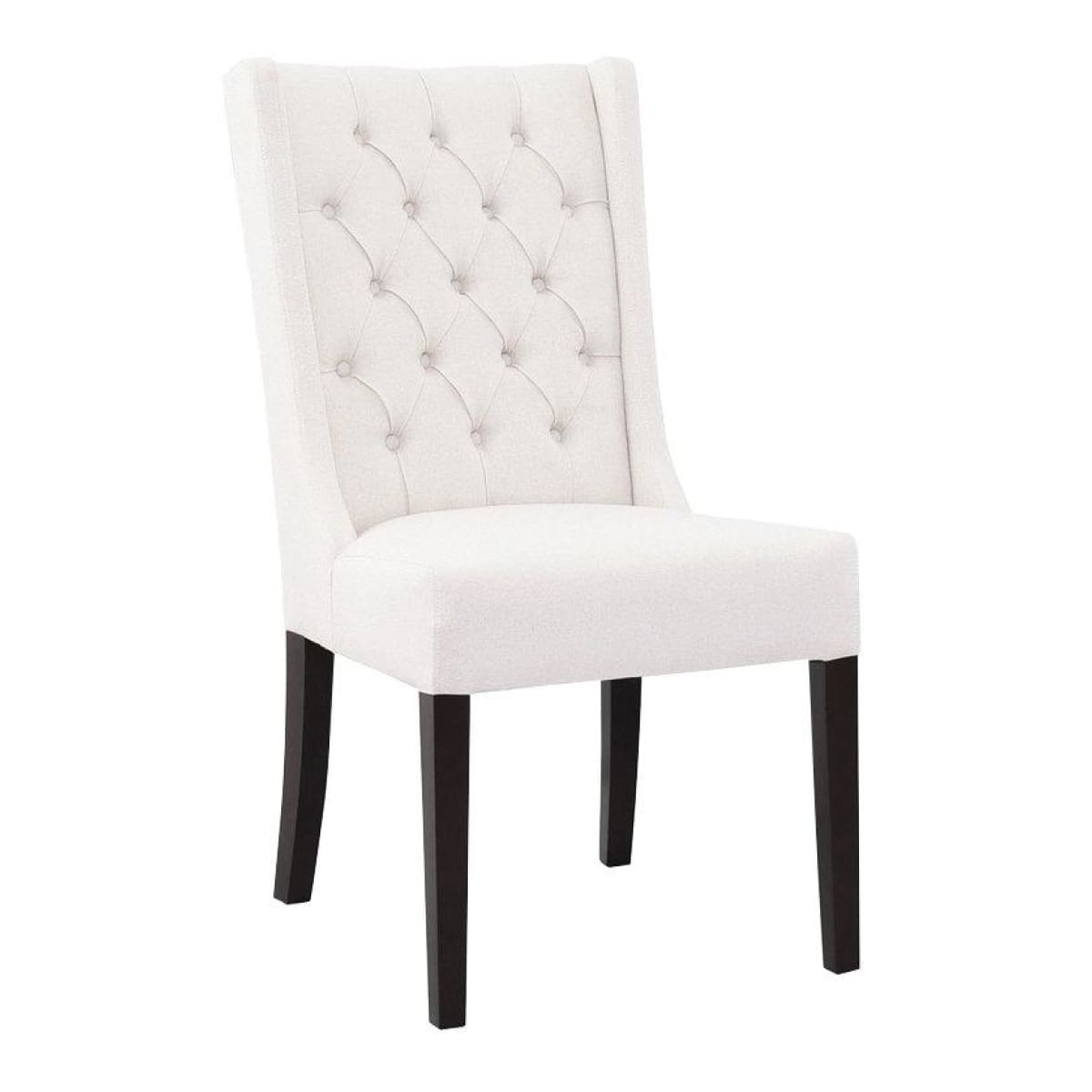 Lauren Tufted High Back Chair - White Russian Fabric (2