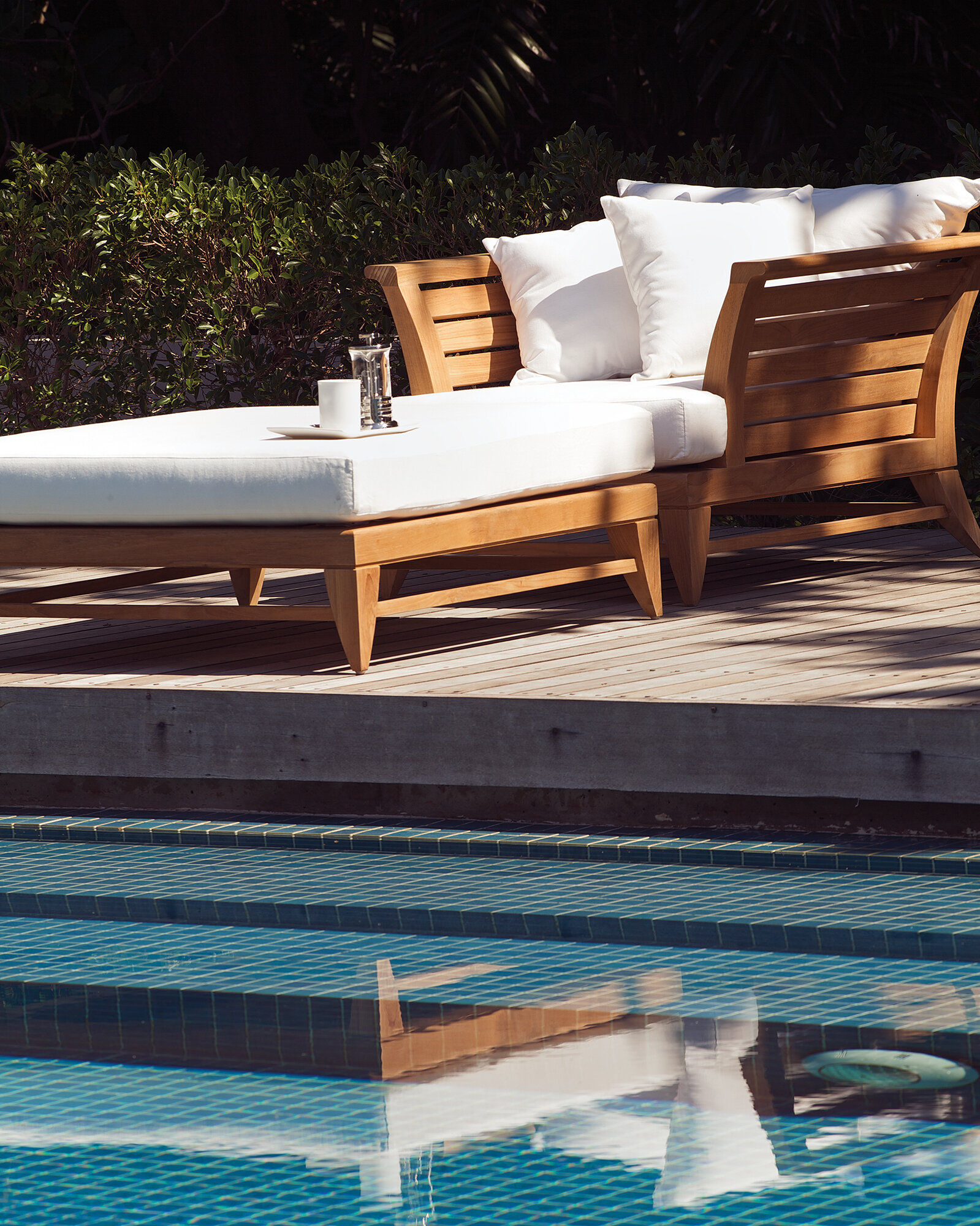 Limited Teak Patio Chair with Ottoman