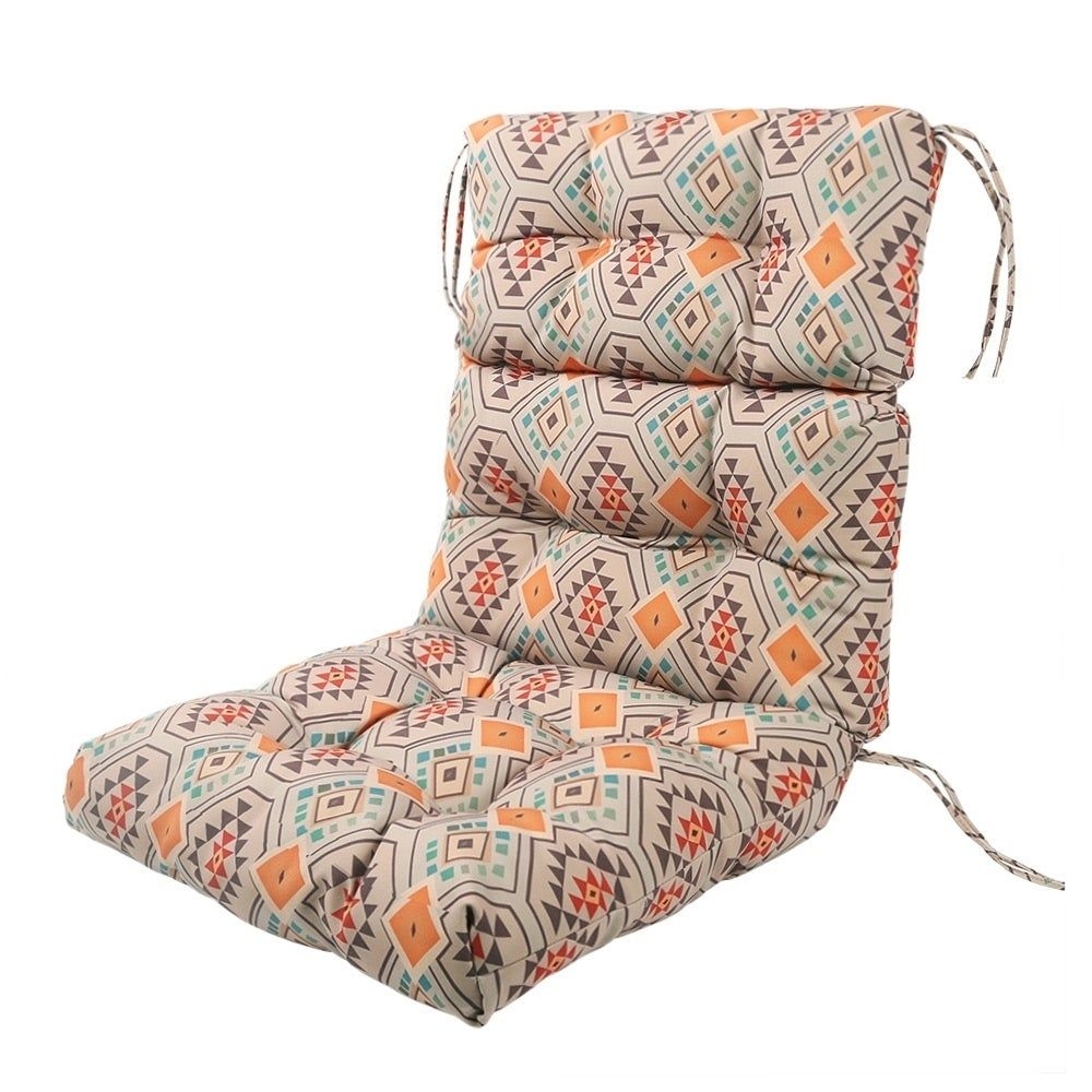 Lnc Tufted Indoor Seat Cushions Outdoor Cushions Patio High Back Chair Cushion Orange Aztec 