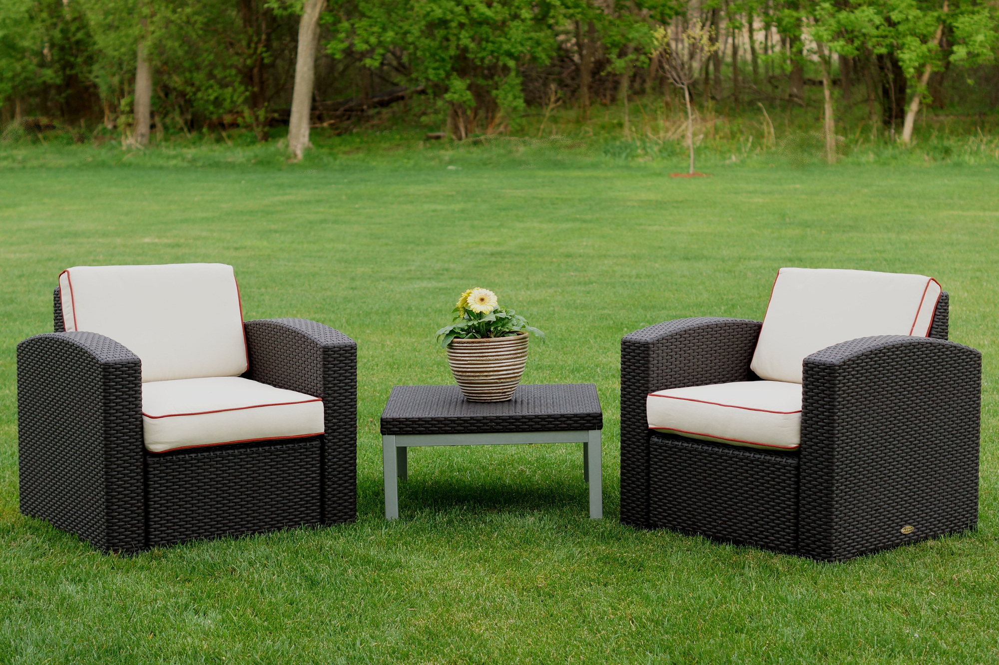 almus 3 piece conversation set with cushions