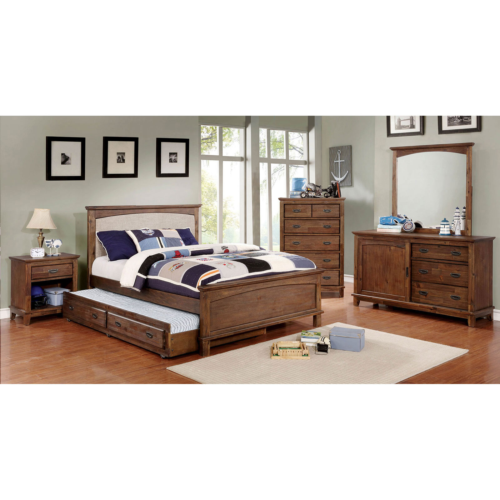 Lucien Upholstered Storage Platform Bed