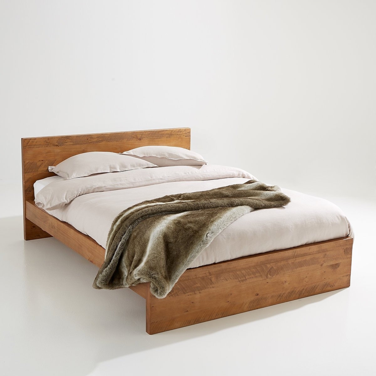 Solid Platform Bed No Slats Visualhunt, Metal Bed Frame Without Wooden Slats