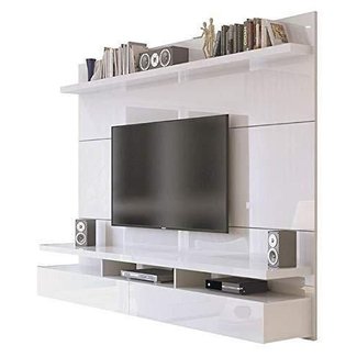 Manhattan Comfort City 1.2 Collection Floating Entertainment Center with TV Mount Wall Theater Display