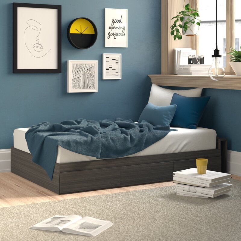 Bed With Drawers Underneath Visualhunt, Braymer Storage Platform Bed Full